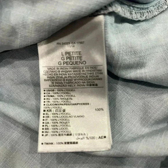 [LP]Gap Lycell  Blue Button LS Shirt - Picture 4 of 8